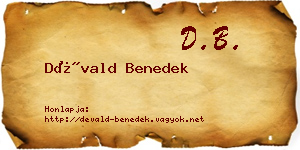 Dévald Benedek névjegykártya